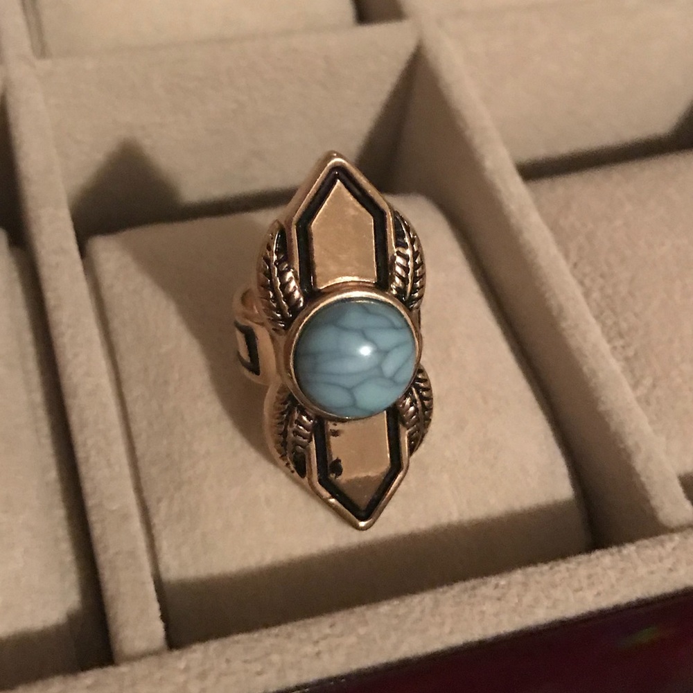 Vintage Gold and Turquoise Ring